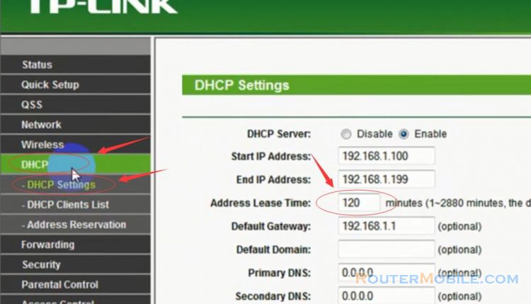 Configure DHCP Lease Time on TP-LINK TL-WR741ND TL-WR740N