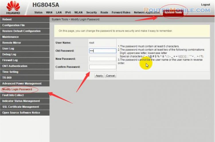 How to Change Wi-Fi Password In GPON HUAWEI HG8045A 192.168.100.1