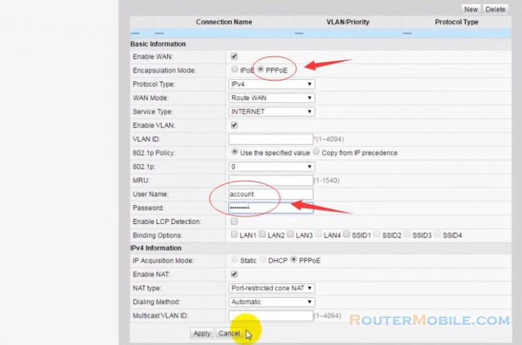 How to Configure PPPoE in HUAWEI HG8045A Router 192.168.100.1
