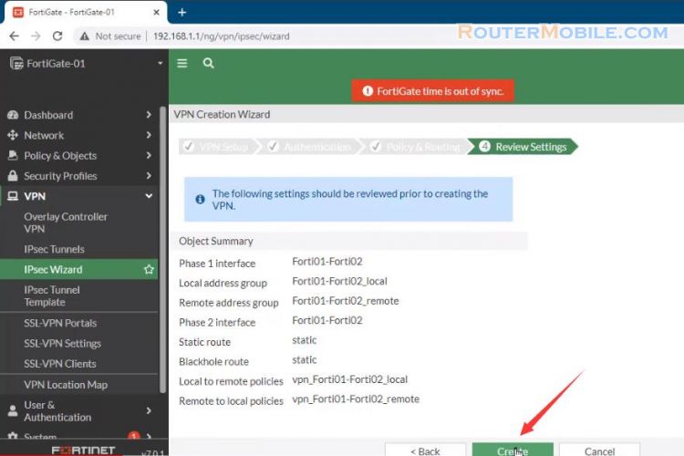 How to connect 2 FortiGate over Internet | VPN Site to Site