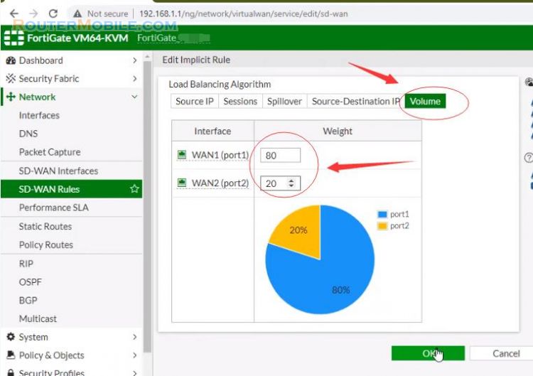 How to connect 2 Internet links With Fortigate Firewall