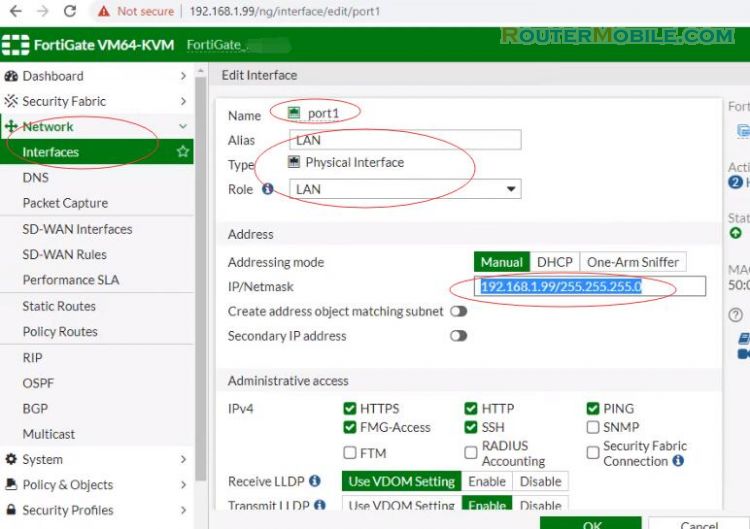 How to Configuration PPPoE DHCP NAT LAN IP Internet On Fortigate Firewall