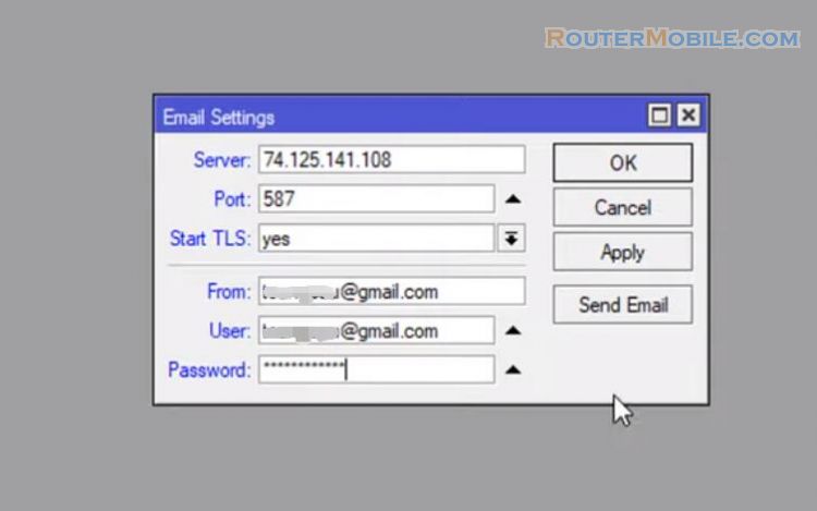 How to automatically send email notifications with Mikrotik router