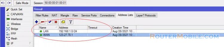 Open a port on the Mikrotik router