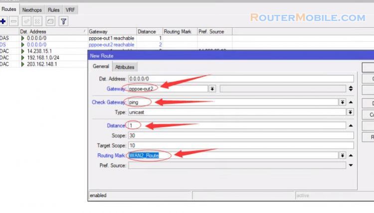 Redirect traffic to the 2nd WAN on Mikrotik router ( YouTube, Facebook, Tiktok )