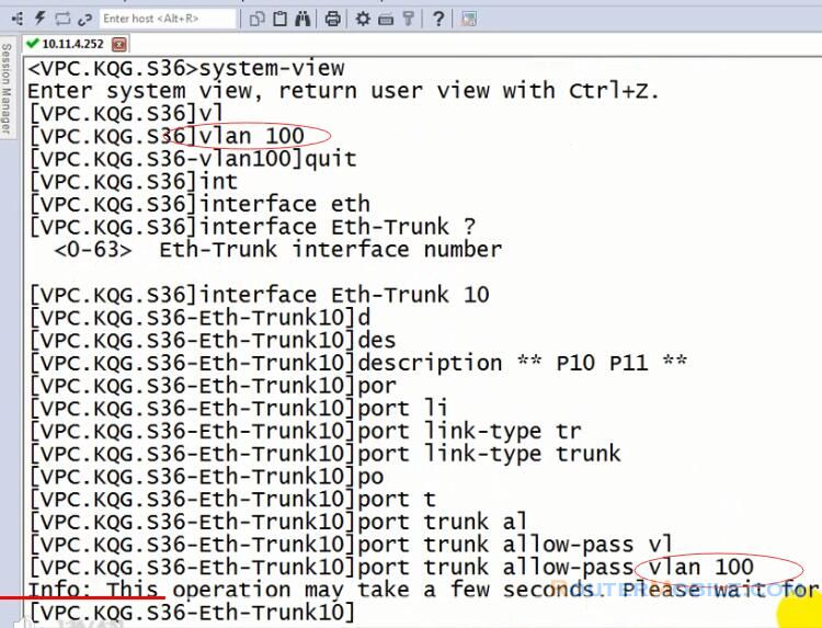 Configure EthTrunk on Huawei Switch