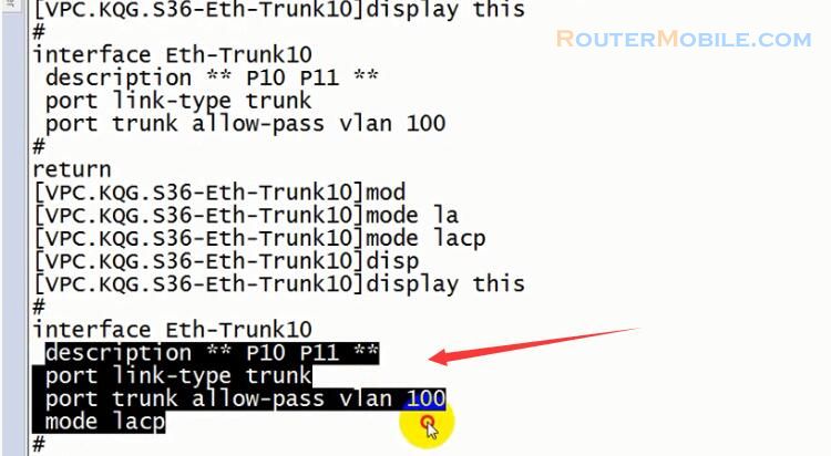 Configure Eth-Trunk on Huawei Switch