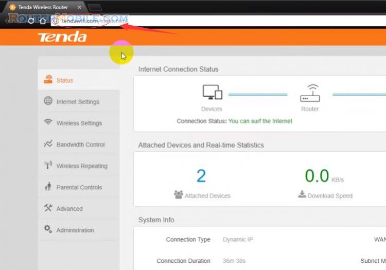 Setup 192.168.0.1 Login Password on Tenda Router