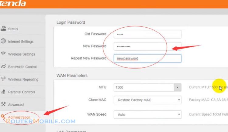 Setup 192.168.0.1 Login Password on Tenda Router