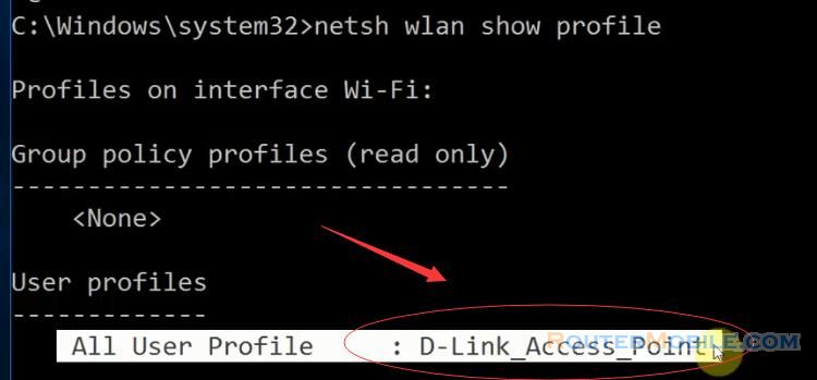 CMD : delete wireless network profile in Windows 10 / 8 / 7 / XP