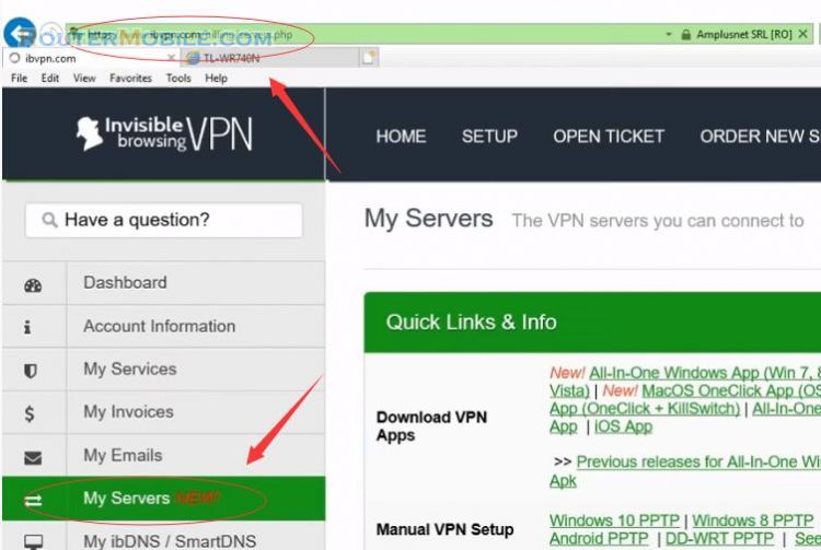 Set up VPN (ibVPN) on TP-Link TL-WR740N Router