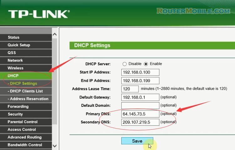 Change DNS Settings on TP-Link Router TL-WR740N