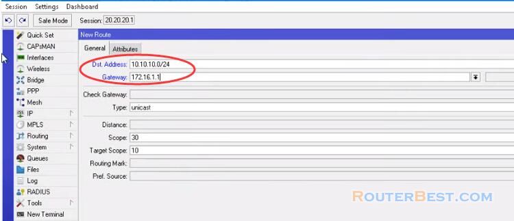 Connect 2 Mikrotik routers over Internet with GRE Tunnel