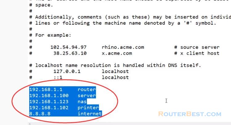 Name the IP Addresses in Your Internal Network