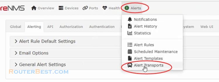 Send alert emails with LibreNMS when monitoring network devices