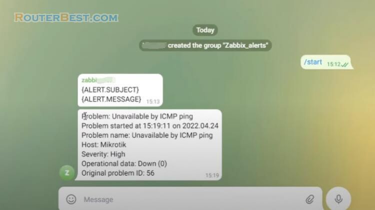 Configure Zabbix to send alerts to your phone using Telegram