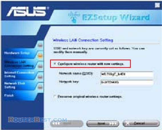 Setting up ASUS WL-700gE wireless router using EZSetup