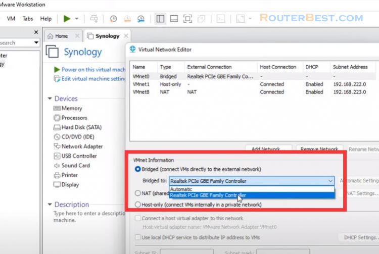 How to Install Synology NAS on VMWare WorkStation