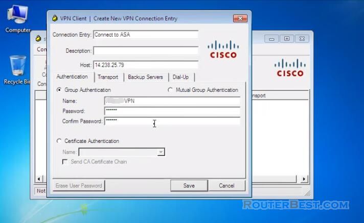 Configuration VPN Remote Access on Cisco ASA