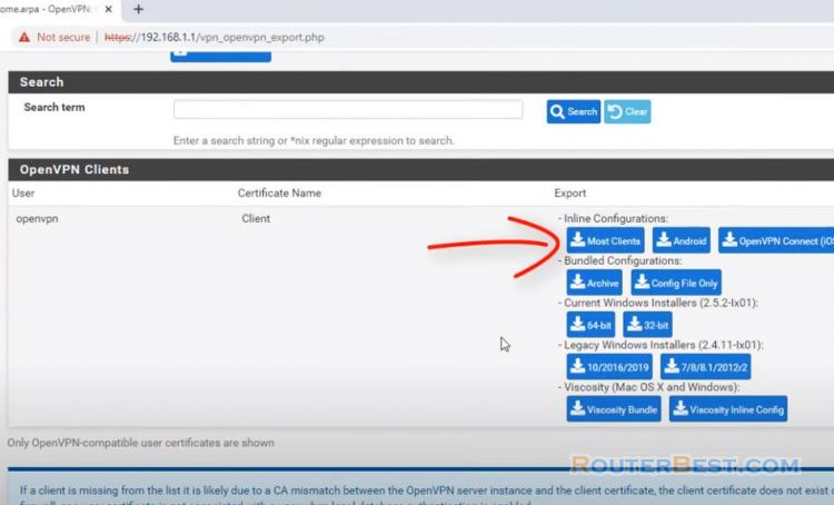 Configure OpenVPN Server on pfSense Router