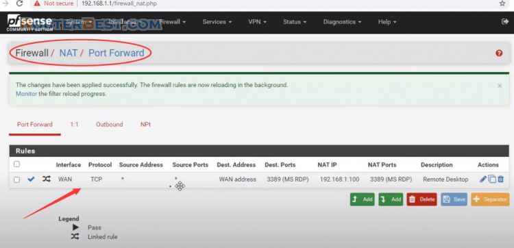 How to Set up Port Forwarding or NAT on pfSense Router