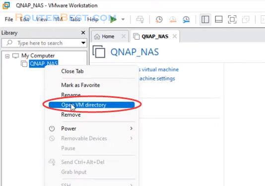 How to install QNAP NAS on VMWare